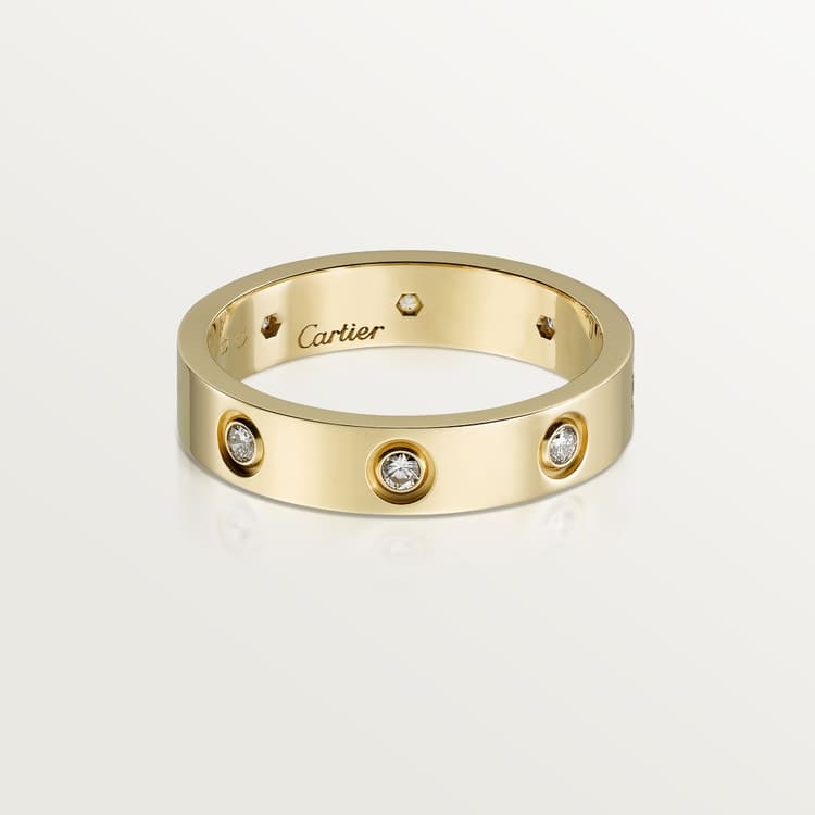 18K Love Wedding Six Diamonds Ring