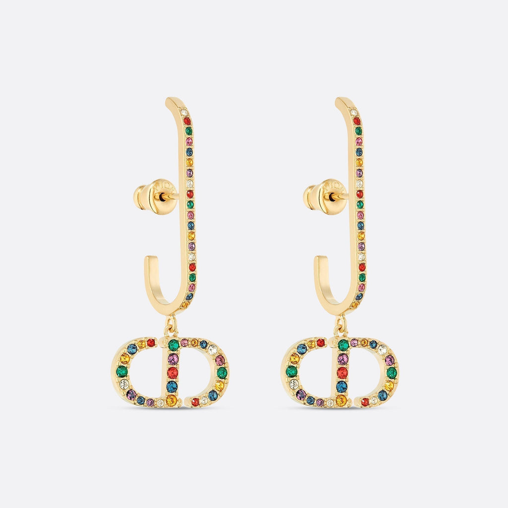 18K CD 30 Montaigne Crystals Earrings