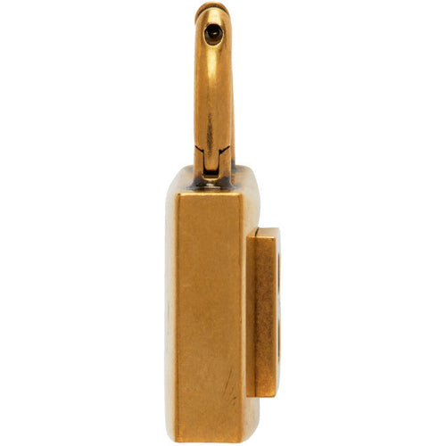 18K BB Gold Small Lock Earrings