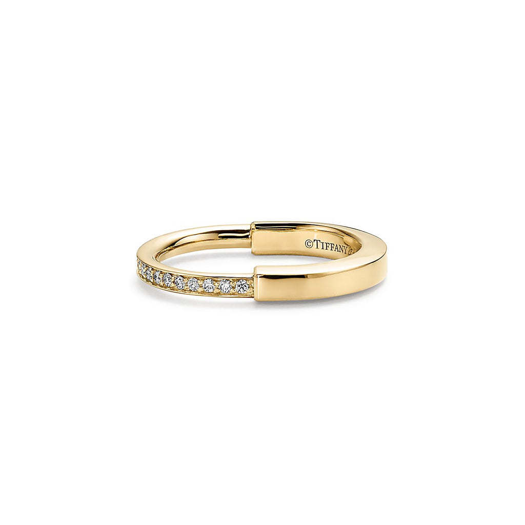 18K T Lock Diamonds Yellow Gold Ring