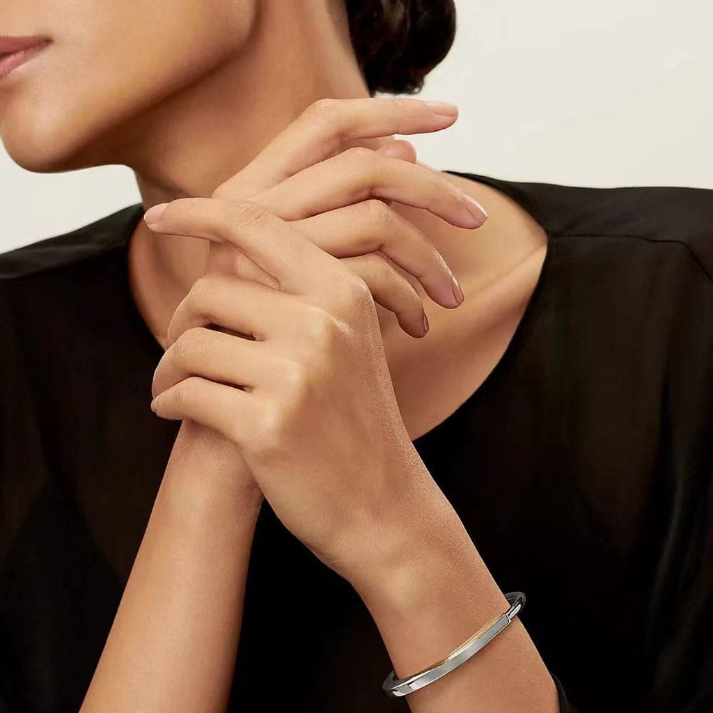 18K T Lock Bangle Bracelet