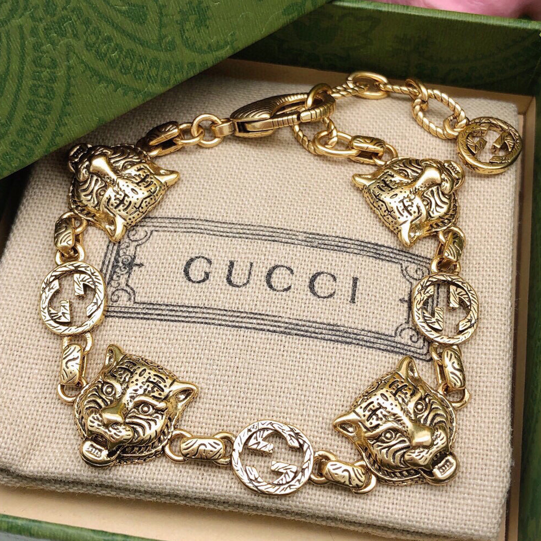 18K Double G Tiger Bracelet