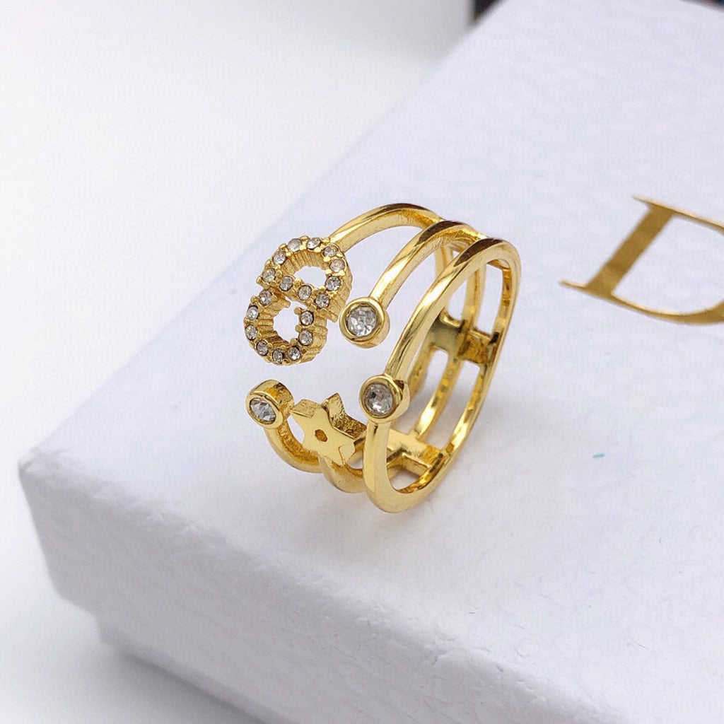 18K CD Star Diamonds Ring