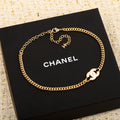 18K CC White Logo Choker Necklace