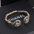 18K Double CC Open Bracelet