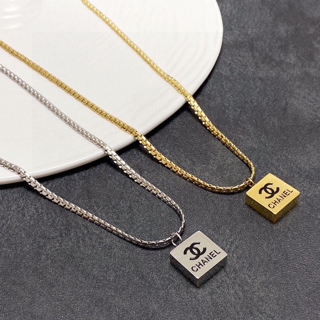 18K CC Pendant Necklace