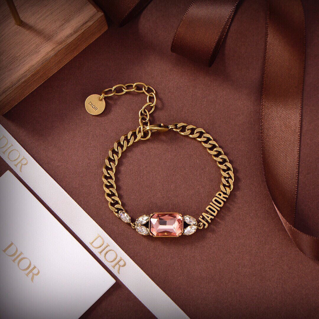 18K CD J¡¯Adior Multicolor Crystals Bracelet