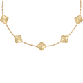 VAN CLEEF VINTAGE ALHAMBRA NECKLACE SMALL PENDANTS - GOLD